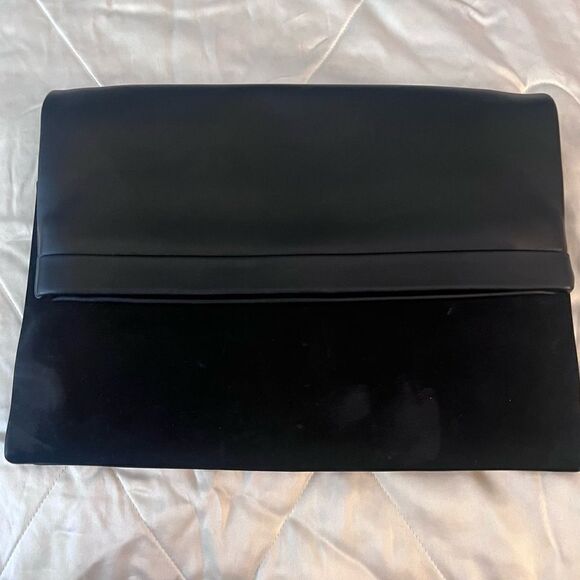 Tiffany & Co. Leather Serena Clutch - Black Suede and Leather - Picture 6 of 16
